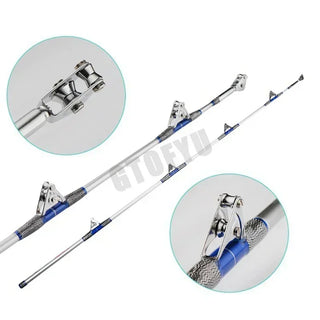 Offshore Trolling Fishing Pole with Roller Guides