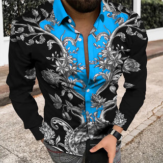 Men's Floral Pattern 3D Printed Shirt