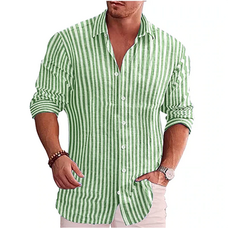 Men's Formal Long-sleeve Striped Shirt