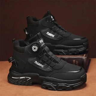 Autumn and winter plus size men's boots with knobs fashionable sports and leisure shoes outdoor work ankle boots hiking boots