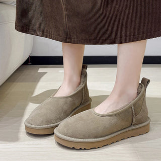 Warm Flats Suede Snow Boots