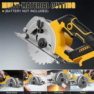 EGOD 5 Inch Brushless Electric Circular Saw Lithium Battery Powered Handheld Miter Saw Power Tools For Dewalt 20V Battery Pin