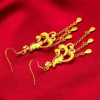 Elegant 24K Gold Peacock Earrings - Epictzar Intl.