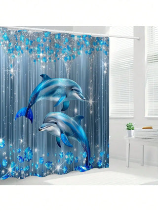 Modern Waterproof Shower Curtain Set