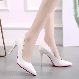 French Patent Leather High-heeled Shoes