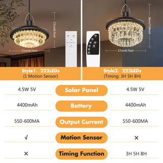 Adjustable Color Changing Solar Garden Lamp