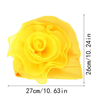 Exaggerated Large Flower Turban Hat for Women Nigeria Wedding Party Headwear Afrcian Female Head Wraps
