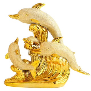 Modern Creative Dolphin Statue Ceramic Accessories Home Bedroom Desk Cabinet Decoration Items Office Cafe Table Sculpture Decor