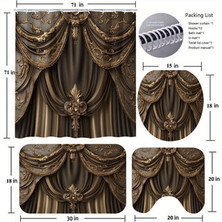 Luxury European-style Shower Curtain Set