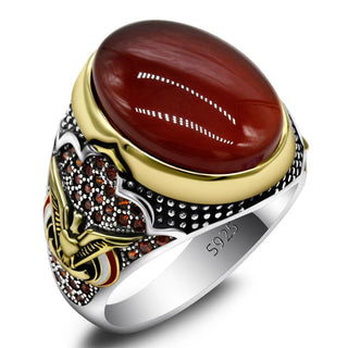 Fine Zircon Agate Stone Party Ring