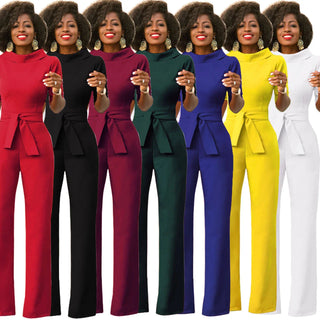 Women's High Waist Wide Leg Jumpsuit