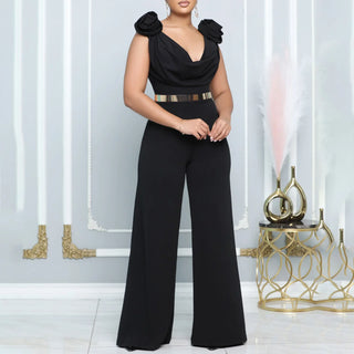 New Fashion Turtleneck Fitted Waist Jumpsuit